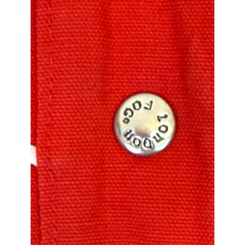 Vtg LONDON FOG Red Quilted Coat Jacket Floral Embroidery Detachable Hood Size 2 - Picture 5 of 14